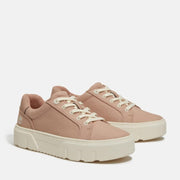 TIMBERLAND WOMEN'S 9 LAUREL COURT LOW LACE SNEAKER LIGHT BEIGE CANVAS NIB