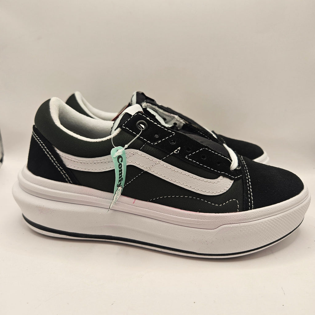 VANS WOMEN'S 8 BLACK WHITE OLD SKOOL OVERT COMFYCUSH NWOB PUFFY