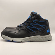 HYTEST MEN'S 10 ANNEX MID EH SAFETY STEEL TOE K12329 BLACK BLUE WORKING BOOTS