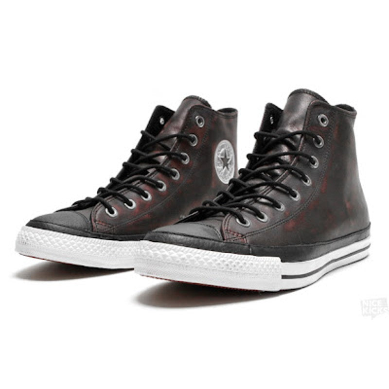 CONVERSE RARE M7.5 W9.5 CHUCK TAYLOR LEATHER HI BLACK CRANBERRY 125569C NWOB