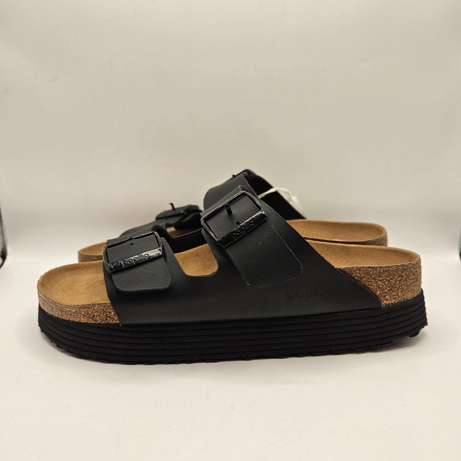 PAPILLIO BY BIRKENSTOCK WOMEN'S 9 TWO STRAP ARIZONA PLATFORM SLIDE COMFORT NWT
