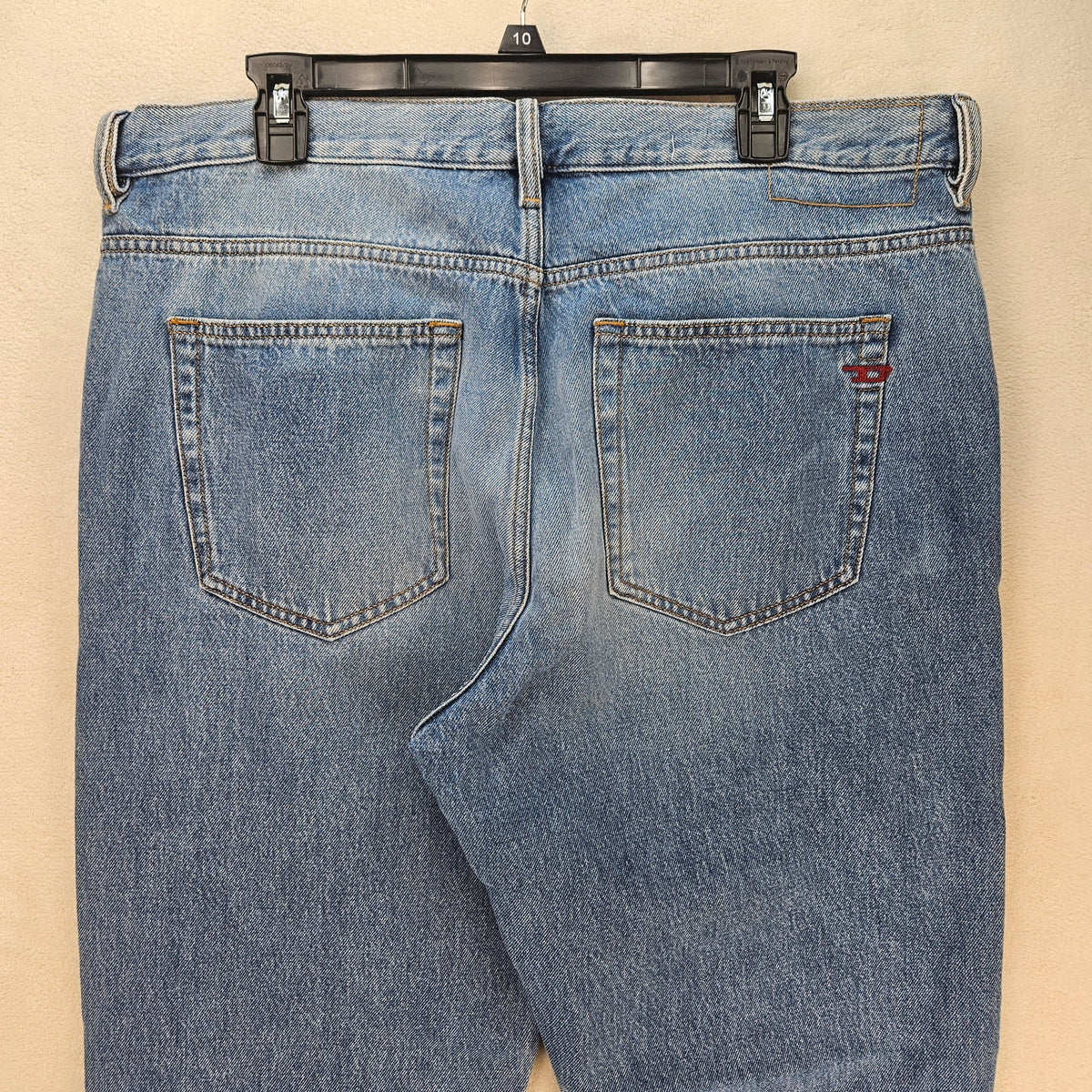 DIESEL MEN'S 38X32 D-VIKER L32 JEANS LIGHT WASH STRAIGHT LEG DENIM PANTS NWT