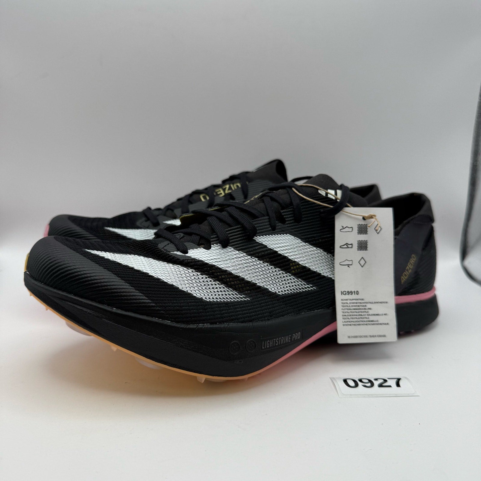 ADIDAS Men's 11 ADIZERO AVANTI TRACK DISTANCE SHOES IG9910 NO SPIKE