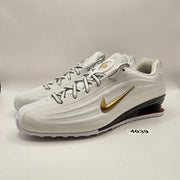 NIKE WOMEN'S 8.5 SHOX Z WHITE METALLIC GOLD HQ7540-100 NWOB