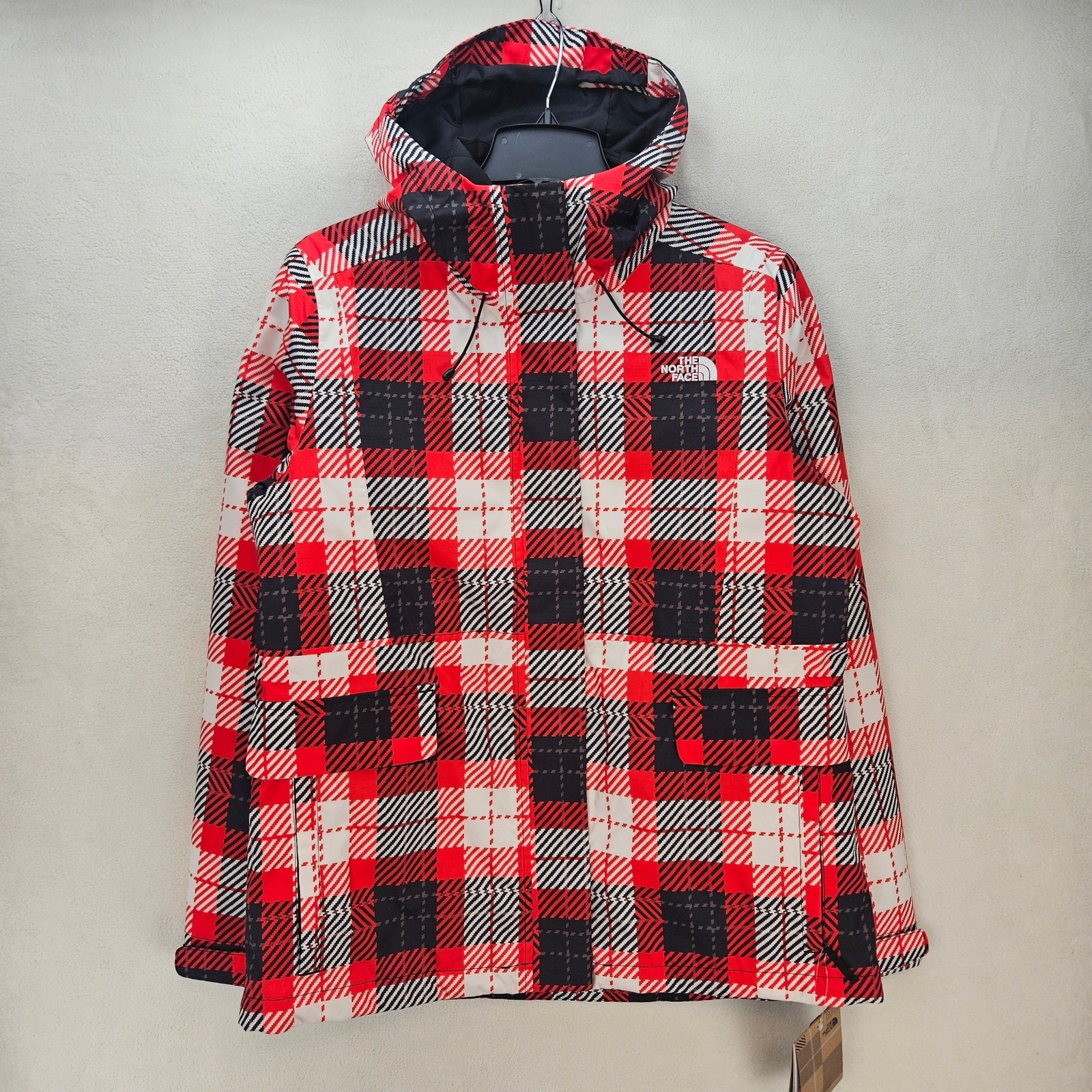 THE NORTH FACE WOMEN L MONARCH TRICLIMATE JACKET 3-IN-1 HOODED JACKET FIERY NWT