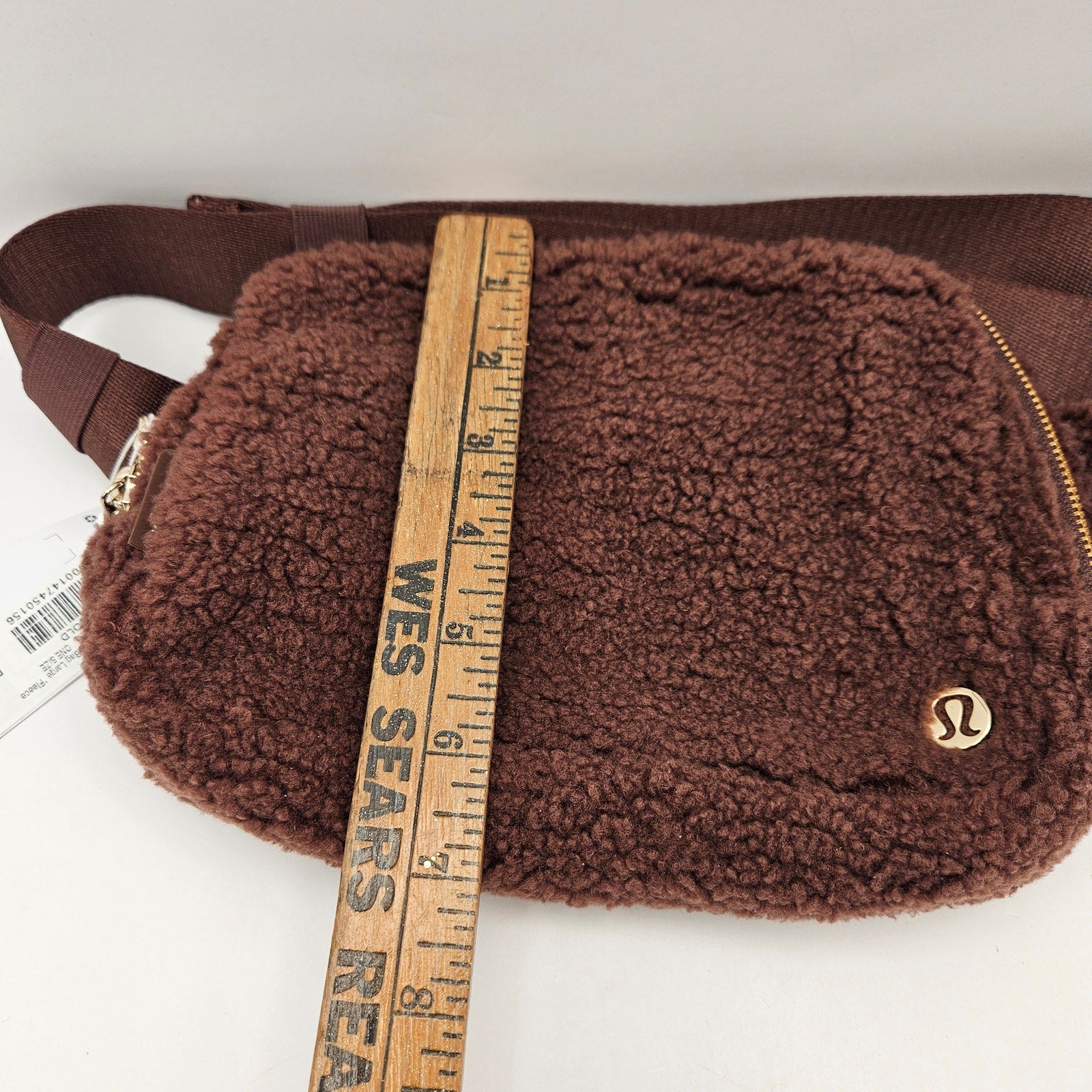 LULULEMON EVERYWHERE BELT BAG LARGE TEDDY FLEECE BROWN NWT