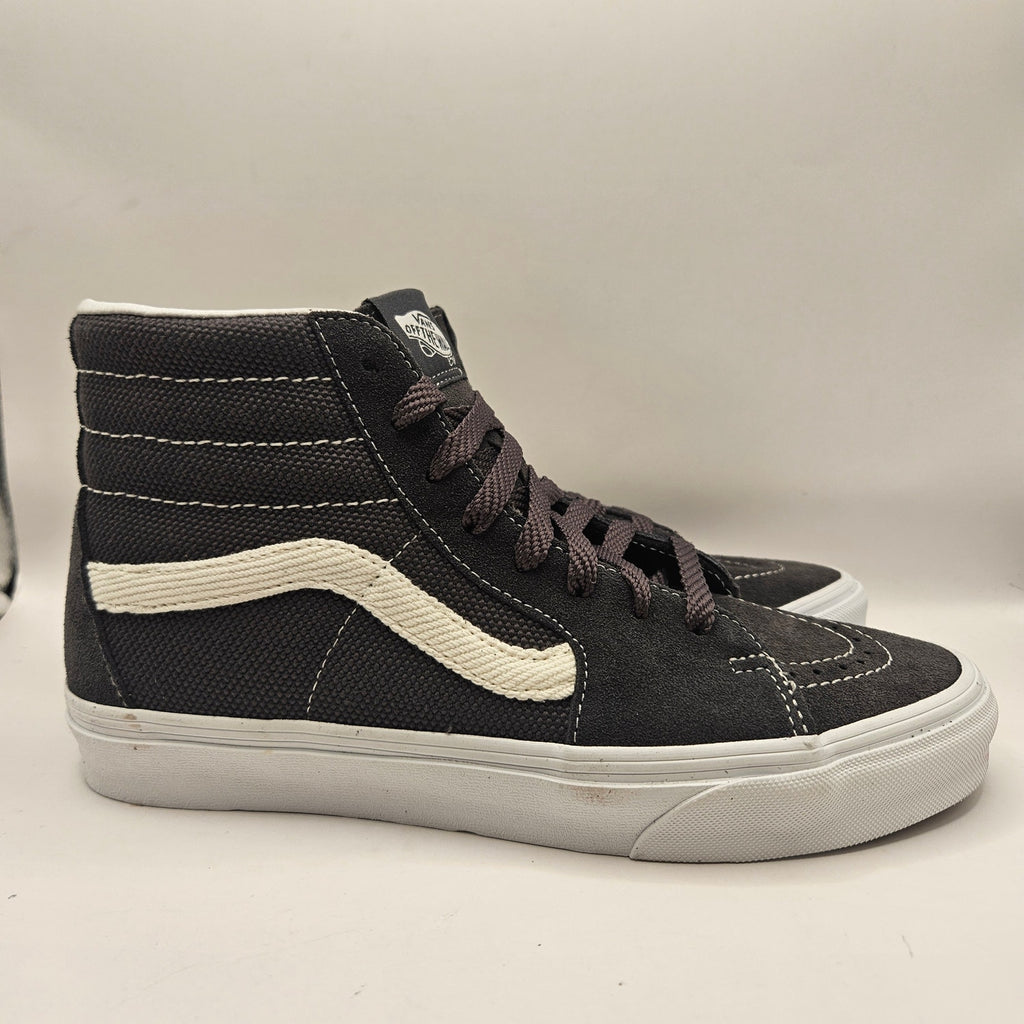 VANS MEN'S 8 GRAY TEXTURED ASPHALT SK8 HI NWOB HIGH TOP SNEAKER