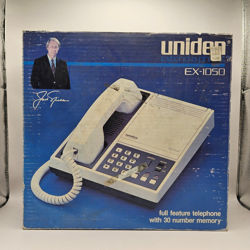 SUPER RARE UNIDEN EX-1050 VINTAGE TELEPHONE 1984 MEMORY PHONE NIB W PRICE TAG