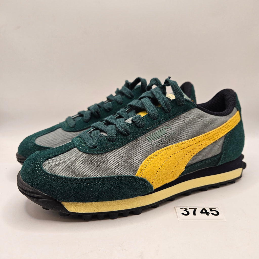 PUMA MEN'S 5 EASY RIDER GREEN MOON SUNNY YELLOW LOW TOP CANVAS SNEAKER 400397-02