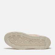 TIMBERLAND WOMEN'S 9 LAUREL COURT LOW LACE SNEAKER LIGHT BEIGE CANVAS NIB