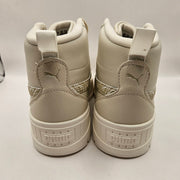 PUMA WOMEN'S 9.5 KARMEN II MID ANIMAL FEVER SNEAKERS WHITE PUMA GOLD 397460-01