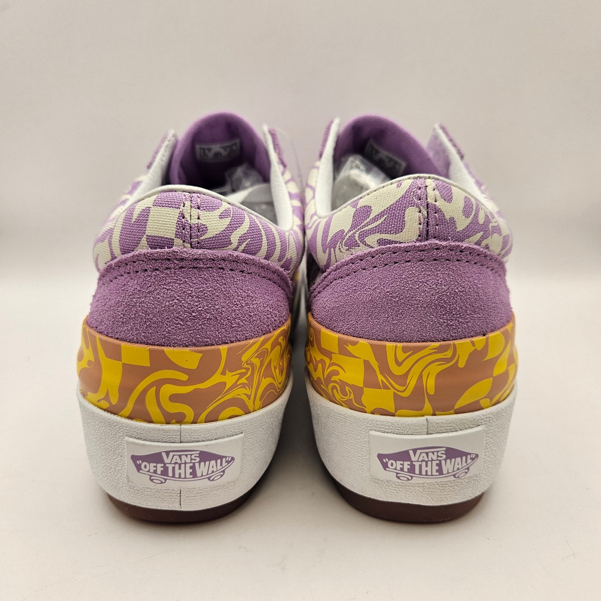 VANS WOMEN'S 6 OLD SKOOL STACKFORM PURPLE PSYCHEDELIC PLATFORM SNEAKERS NWOB