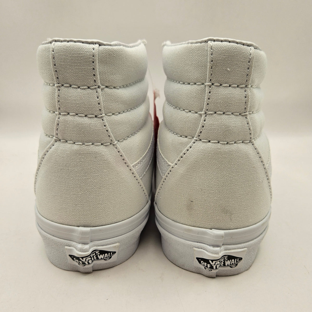VANS WOMEN'S 7 SK8 HI CANVAS HI TOP SKATEBOARDING SNEAKERS TRIPLE WHITE
