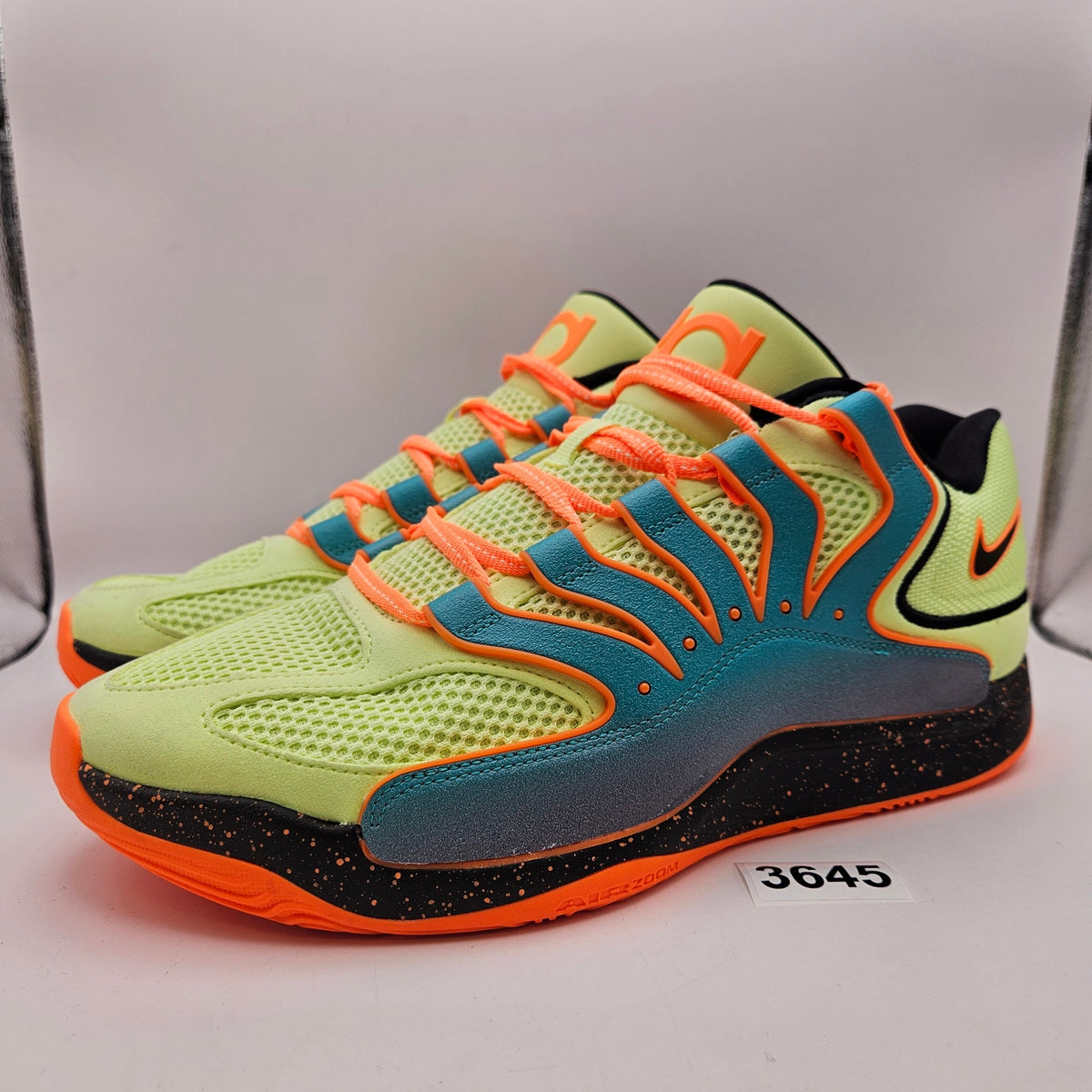 NIKE KD18 M12 BBALL HV1993-301 NEW TIMELINE CLEAR JADE LIQUID LIME ORANGE NEON