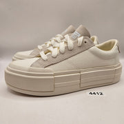 CONVERSE WOMEN'S 9 CHUCK TAYLOR ALL STAR CRUISE LOW WHITE CANVAS SUEDE A08788C