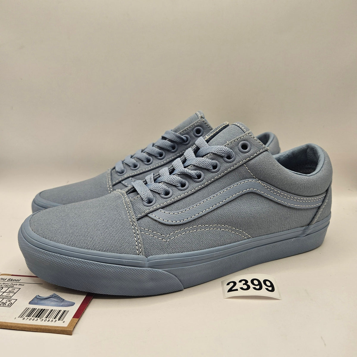VANS MEN'S 8 OLD SKOOL PASTEL MONO DUSTY BLUE NWOB SUPER RARE