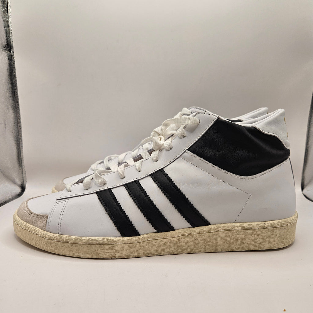 ADIDAS ORIGINALS MEN'S 14 JABBAR HI BLACK WHITE FOOTWEAR JI3445 NWOB