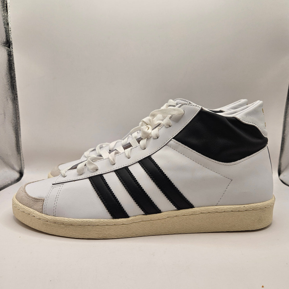 ADIDAS ORIGINALS MEN'S 14 JABBAR HI BLACK WHITE FOOTWEAR JI3445 NWOB