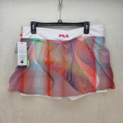 FILA X CHRISTOPHER BEVANS WOMEN'S XL 14" PARK HIGH WAIST SKORT ABSTRACT NWT
