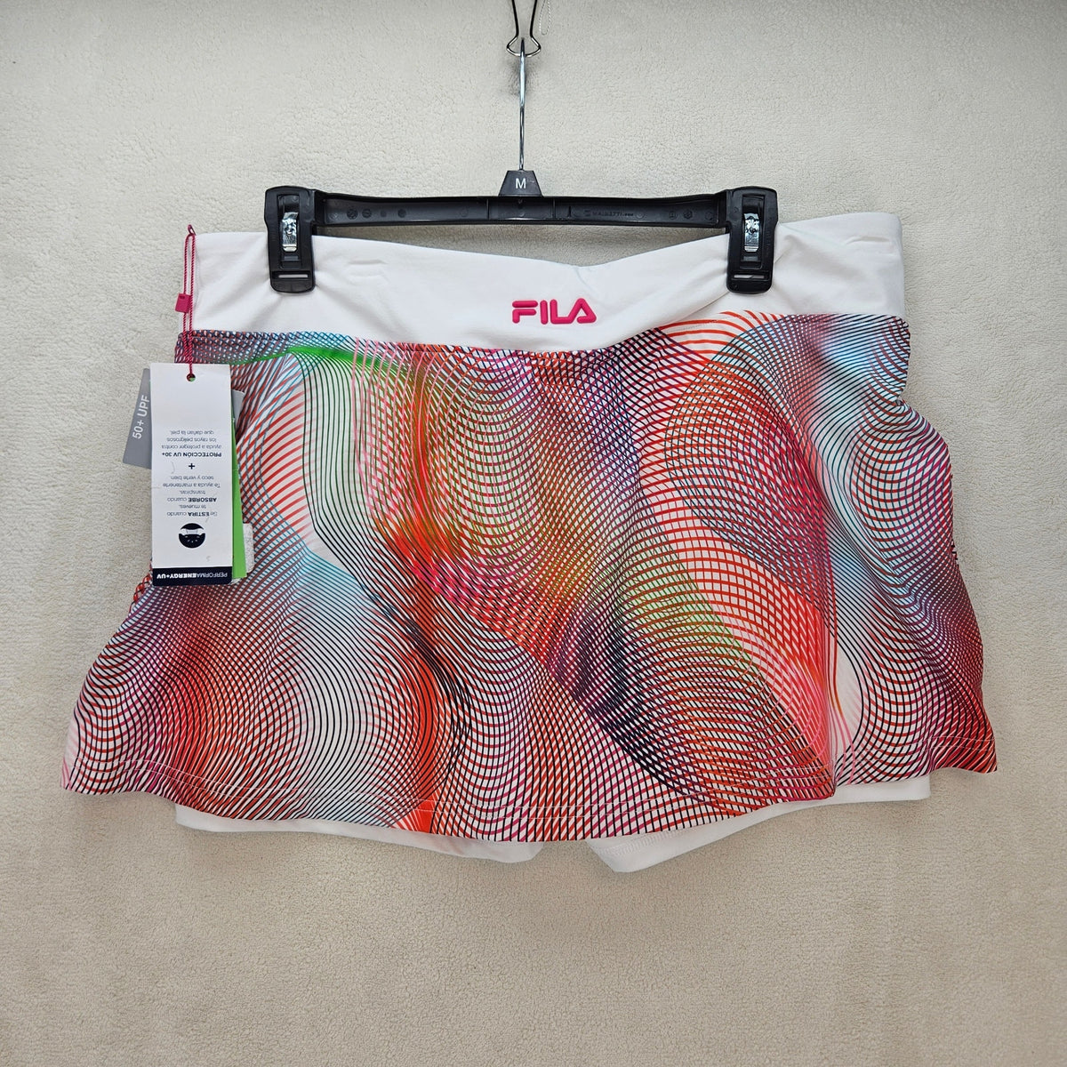 FILA X CHRISTOPHER BEVANS WOMEN'S XL 14" PARK HIGH WAIST SKORT ABSTRACT NWT