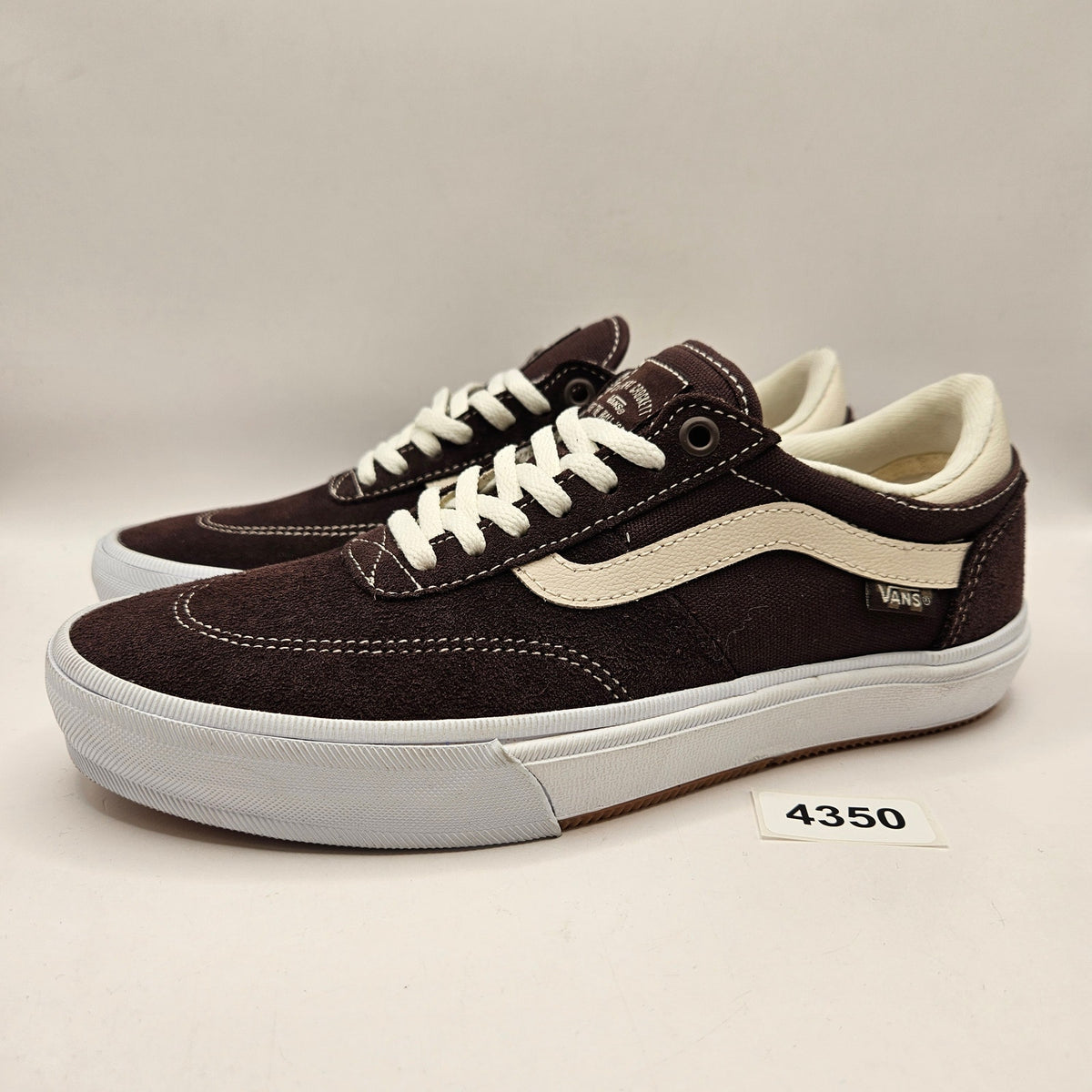 VANS MEN'S 6.5 GILBERT CROCKETT PRO SKATE SHOES DARK BROWN SUEDE POPCUSH