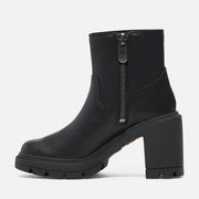TIMBERLAND WOMEN'S 10 ALLINGTON HEIGHTS MID ZIP BOOT BLACK FULL GRAIN NIB