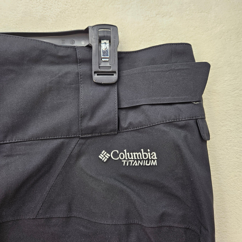 COLUMBIA WOMEN'S XL TITANIUM PLATINUM PEAK III 3L PANT BLACK OMNI TECH SKI SNOW
