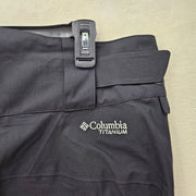 COLUMBIA WOMEN'S XL TITANIUM PLATINUM PEAK III 3L PANT BLACK OMNI TECH SKI SNOW