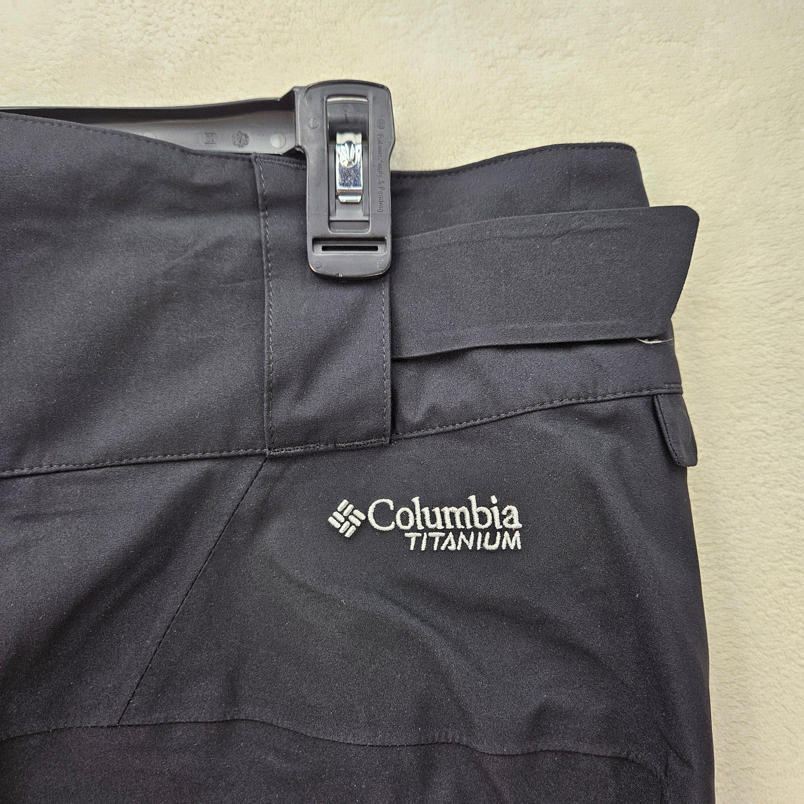 COLUMBIA WOMEN'S XL TITANIUM PLATINUM PEAK III 3L PANT BLACK OMNI TECH SKI SNOW