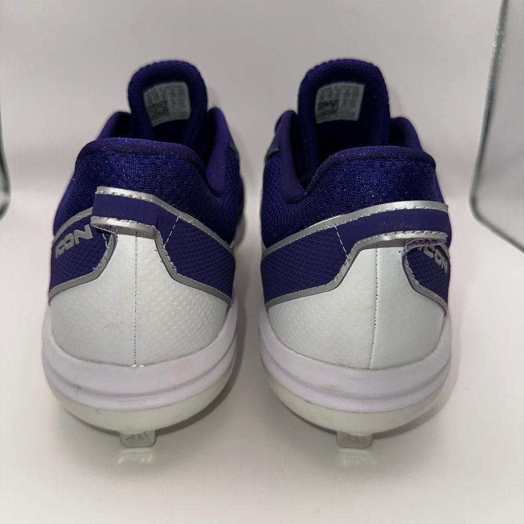 Adidas Icon 7 Mens 14 Metal Baseball Cleats Purple White S23854