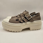 CONVERSE WOMEN'S 8.5 CTAS LUGGED HEEL MARY JANE PLATFORM SNEAKERS GREY A13552C