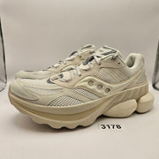 SAUCONY UNISEX 9.5 PROGRID TRIUMPH 4 CREAM IVORY MESH RUNNING SHOES NWOB
