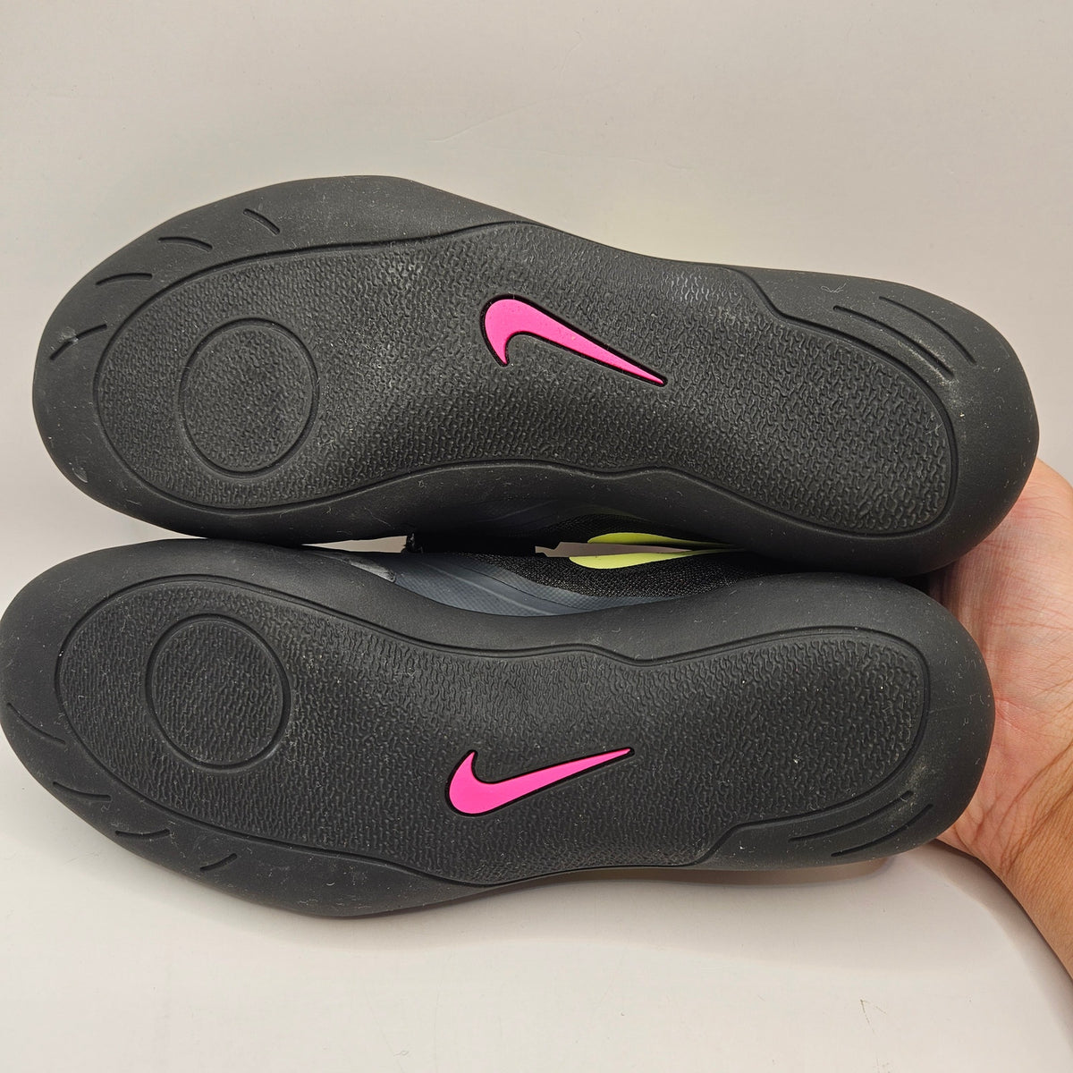 NIKE MEN'S 7 ZOOM RIVAL SD 4 ANTHRACITE-PINK TRACK FIELD SPIKES 685135-004 NWOB