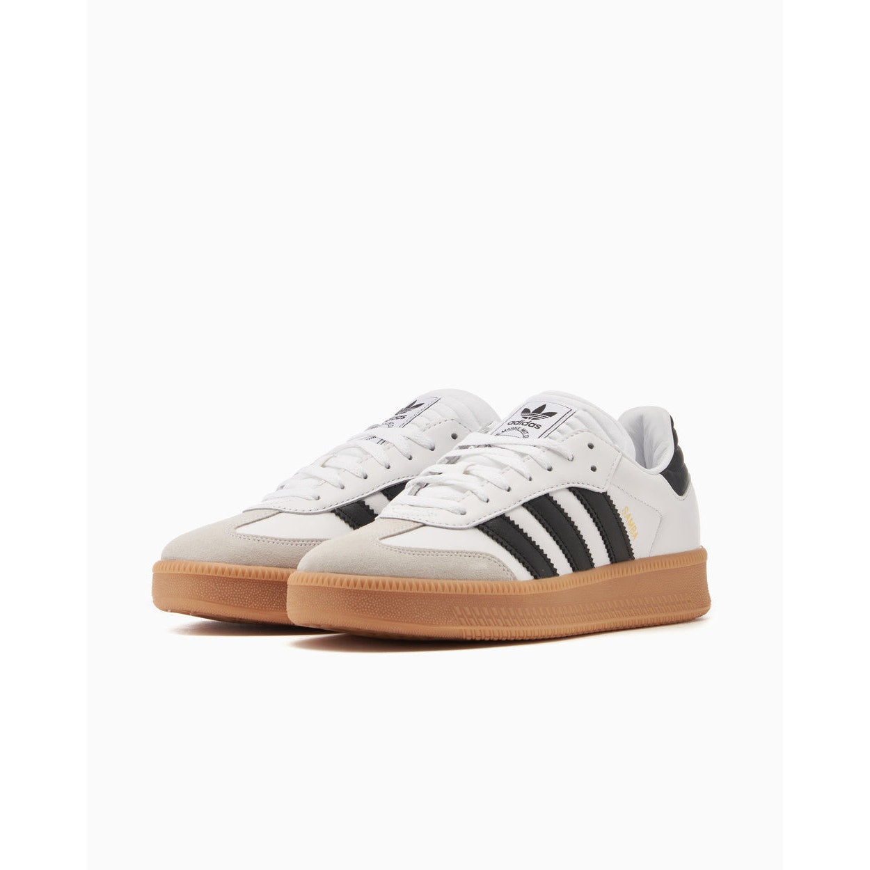 ADIDAS ORIGINALS MEN'S 9 SAMBA XLG SNEAKERS WHITE BLACK GUM IE1377 NIB