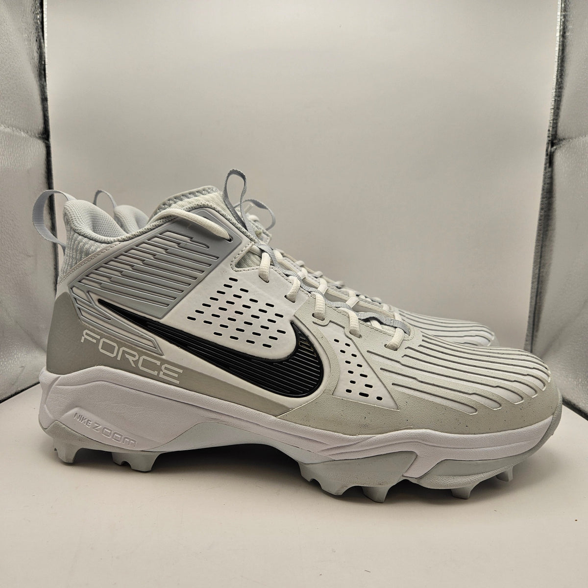 NIKE MEN'S 16 SAVAGE PRO 3 SHARK FOOTBALL CLEATS WHITE FJ8163-105 NWOB
