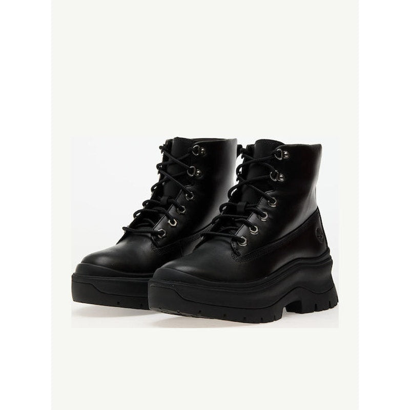 TIMBERLAND WOMEN'S 8 ROXIE LANE LACE UP BOOT BLACK FULL GRAIN NIB