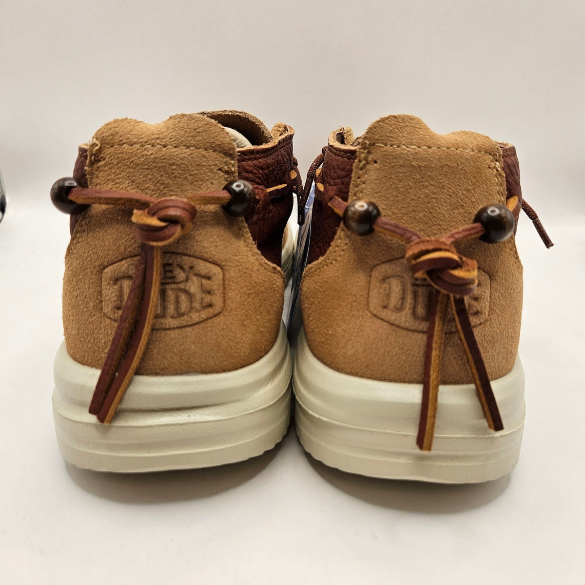 HEY DUDE MEN'S 11 JACKSON SUEDE CHESTNUT MID TOP NWOB