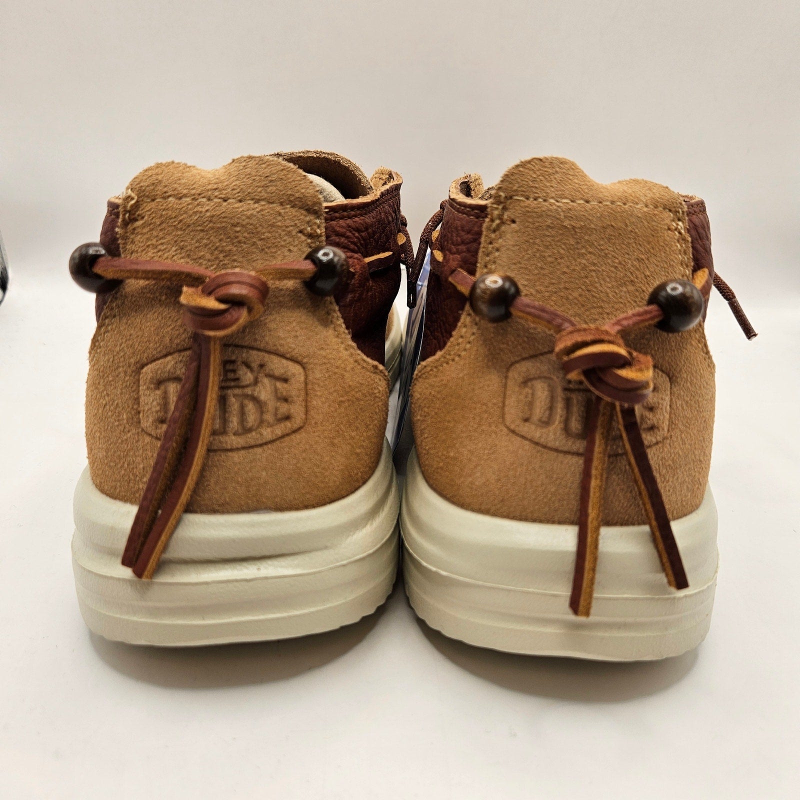 HEY DUDE MEN'S 11 JACKSON SUEDE CHESTNUT MID TOP NWOB