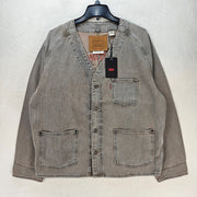 LEVI'S MENS MEDIUM UNION ENGINEER CARDIGAN UNIFORM BADGE TAN NWT