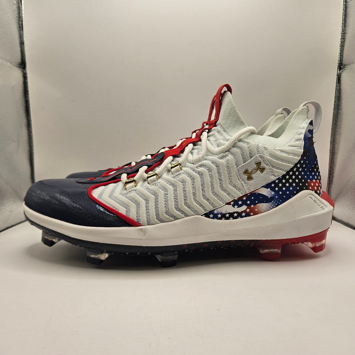 UNDER ARMOUR MEN'S 15 HARPER 9 PRO TPU USA BASEBALL CLEATS 3027439-100 NWOB