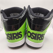 OSIRIS MEN 10.5 CONVOY MID HJ.BTS.26 SKATEBOARDING SHOES GREE BLACK PATENT NWOB