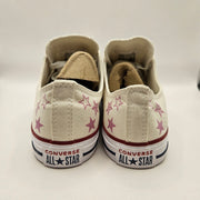 CONVERSE MENS 9 CHUCK TAYLOR ALL STAR CELESTIAL LOW CANVA SNEAKER WHITE ROSEHITE