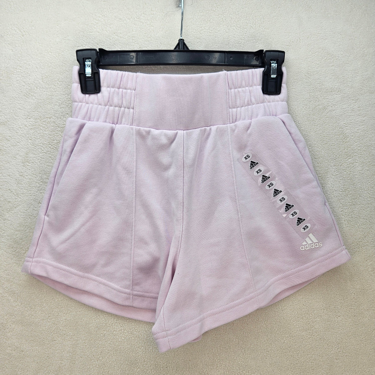 ADIDAS WOMEN'S XS POCKET PULL ON HYPERGLAM FRENCH TERRY SHORTS PINK NWT