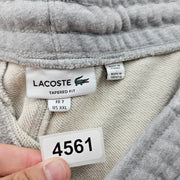 LACOSTE MEN'S XXL TAPER FIT DURABLE ELEGANCE SWEATPANTS JOGGER HEATHER GREY