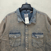 LEVI'S MEN'S XXL RARE DISTRESSED RELAXED WESTERN SHIRT NWT VINTAGE