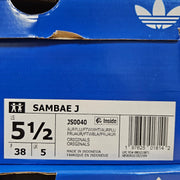 ADIDAS KIDS 5.5 WOMEN'S 8 SAMBAE PURPLE WHITE LOW TOP LEATHER SNEAKER JS0040