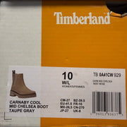 TIMBERLAND WOMEN'S 10 WIDE CARNABY COOL MID CHELSEA BOOT TAUPE GRAY NIB