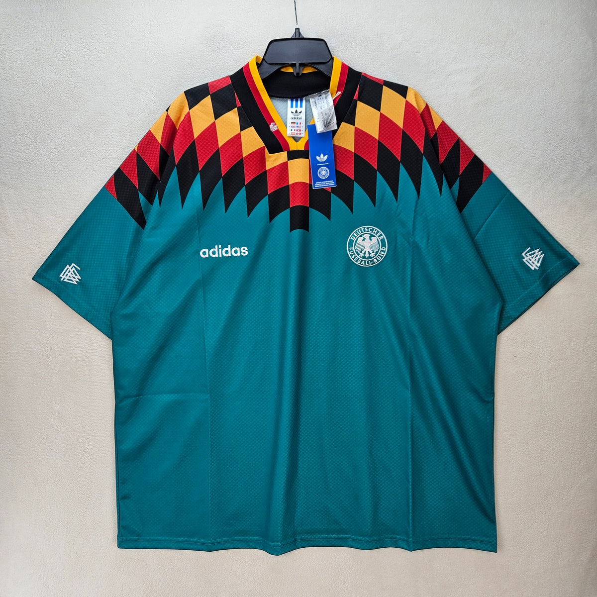 ADIDAS MEN'S XXLARGE GERMANY 1994 FIFA AWAY SOCCER JERSEY JZ6941 GREEN