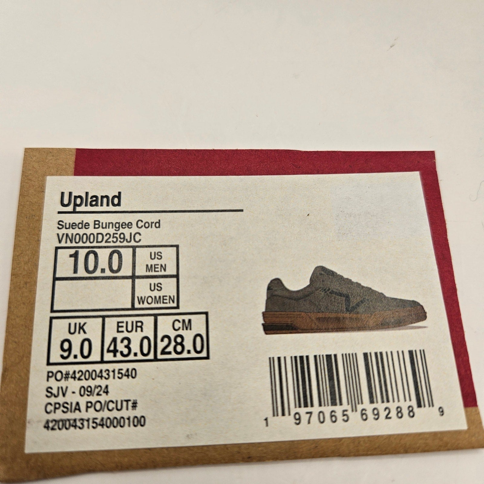 VANS MEN'S 10 UPLAND SUEDE BUNGEE CORD NWOB RARE