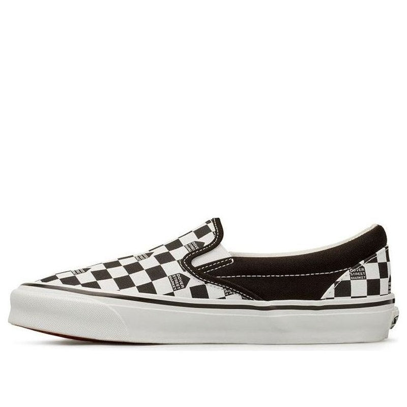 VANS X DOVER STREEM MARKET SIZE M6 W7.5 CHECKERBOARD BLACK WHITE SLIP ON NIB